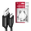 AXAGON BUCM-AM20TB, TWISTER kabel USB-C - USB-A, 1.1m, USB 2.0, 3A, ALU, tpe, černý