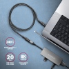 AXAGON BUCM32-CF15AB prodlužovací kabel USB-C (M) - USB-C (F), 1.5m, USB 20Gbps, PD 240W ALU oplet