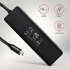 AXAGON HUE-C1C, 4x USB 5Gbps TRAVEL hub, USB-C napájecí konektor, kabel USB-C 19cm