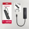 AXAGON HUE-C1C, 4x USB 5Gbps TRAVEL hub, USB-C napájecí konektor, kabel USB-C 19cm