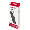 AXAGON HUE-C1A, 4x USB 5Gbps TRAVEL hub, USB-C napájecí konektor, kabel USB-A 19cm