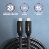 AXAGON BUCM32-CM15AB, SPEED+ kabel USB-C - USB-C, 1.5m, USB 20Gbps, PD 100W 5A, 4K HD, ALU, oplet