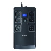 FSP UPS NanoFit 800, 800 VA / 480 W, 2xUSB power, LCD, RJ45, offline