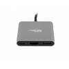 Natec multiport adaptér Fowler MINI USB-C PD, USB 3.0, HDMI 4K