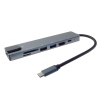 PremiumCord USB-C na HDMI + USB3.0 + USB2.0 + PD + SD/TF + RJ45 adaptér