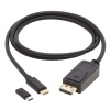 Tripplite Video kabel USB-C / DisplayPort s aretací, 4K 60Hz, HDR (Samec/Samec), 0.9m