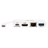 Tripplite Mini dokovací stanice USB-C / HDMI, USB-A, GbE, 60W nabíjení, HDCP, bílá