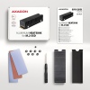 AXAGON CLR-M2XT, hliníkový pasivní chladič pro jedno i oboustranný M.2 SSD disk, výška 24 mm