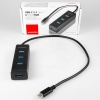 AXAGON HUE-S2C, 4x USB 3.0 CHARGING hub, micro USB nap. konektor, kabel USB-C 40cm