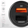 AXAGON PWC-QC5, QUICK a SMART nabíječka do auta, 2x port QC3.0/AFC/FCP + 5V-2.6A, 31.5W