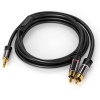 PremiumCord HQ stíněný kabel stereo Jack 3.5mm-2xCINCH M/M 1,5m