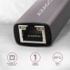 AXAGON ADE-TR, USB-A 3.2 Gen 1 - Gigabit Ethernet síťová karta, auto instal, titanově šedá