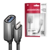 AXAGON RUCM-AFAC, kabelová redukce USB-C (M) - USB-A (F), 20cm, USB 3.2 Gen 1, 3A, ALU