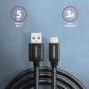 AXAGON BUCM3-AM10AB, SPEED kabel USB-C - USB-A, 1m, USB 3.2 Gen 1, 3A, ALU, oplet, černý