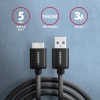 AXAGON BUMM3-AM10AB, SPEED kabel Micro-B USB - USB-A, 1m, USB 3.2 GEN 1, 3A, ALU, tpe, černý