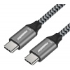 PremiumCord Kabel USB 3.2 Gen 1 USB-C male - USB-C male, bavlněný oplet, 0,5m