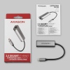 AXAGON ADE-25RC USB-A 3.2 Gen 1 - 2.5 Gigabit Ethernet síťová karta, Realtek 8156, auto install,šedá