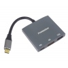 PremiumCord adaptér USB-C na HDMI, USB 3.0 a PD