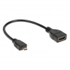 PremiumCord Flexi adaptér HDMI Typ A samice - micro HDMI Typ D samec pro ohebné zapojení