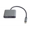 PremiumCord MST adaptér USB-C na HDMI + VGA, rozlišení 4K a FULL HD 1080p