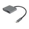 PremiumCord MST adaptér USB-C na HDMI + VGA, rozlišení 4K a FULL HD 1080p