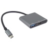 PremiumCord Adaptér USB-C na HDMI + USB3.0 + PD, rozlišení 4K a FULL HD 1080p