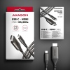 AXAGON RVC-HI2MC, USB-C - HDMI 2.0a redukce / kabel 1.8m, 4K/60Hz HDR10