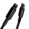 Baseus Datový kabel Tungsten Gold PD 20W 2m USB-C/Lightning černý