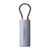 Baseus hub Series 2 USB 6v1 (USB-C/HDMI4K60Hz/USB-C(10Gbps)/USB-A(10Gbps)/RJ45/USB-C(PD) šedý