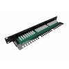 19" patch panel Solarix 24 x RJ45 CAT5E UTP s vyvazovací lištou 1U SX24L-5E-UTP-BK-N