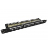 19" patch panel Solarix 24 x RJ45 CAT6 UTP s vyvazovací lištou 1U SX24L-6-UTP-BK-N