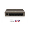 Tenda TEF1005D - 5x 10/100Mbps Switch, Fanless-bez ventilátorů, ochrana proti přepětí, Auto MDI/MDIX