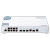 QNAP řízený switch QSW-M408-2C (12portů: 8x Gigabit port + 4x 10G SFP+ /2x 10GbE kombo porty)