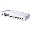 QNAP řízený switch QSW-M408-4C (12 portů: 8x Gigabit port + 4x 10G SFP+ / 10GbE kombo porty)