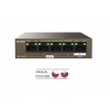 Tenda TEG1105PD PoE PD Gigabit switch, 1x PoE IN, 4x PoE OUT 802.3af, 5x 1 Gb/s, max. 30W, fanless