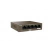 Tenda TEG1105PD PoE PD Gigabit switch, 1x PoE IN, 4x PoE OUT 802.3af, 5x 1 Gb/s, max. 30W, fanless