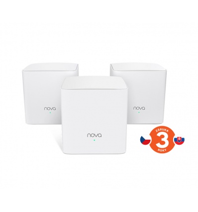 Tenda Nova MW5c (3-pack) WiFi AC1200 Mesh Gigabit system Dual Band, 6x GLAN/GWAN, SMART CZ aplikace