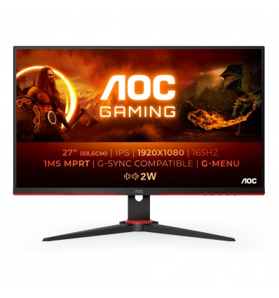 AOC Gaming/27G2SPAE/27"/IPS/FHD/165Hz/1ms/Blck-Red/3R