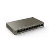 Tenda TEF1110P-8-102W PoE AT switch - 8x PoE 100 Mb/s + 2x Uplink 1 Gb/s, PoE max 102W, fanless,PoE+