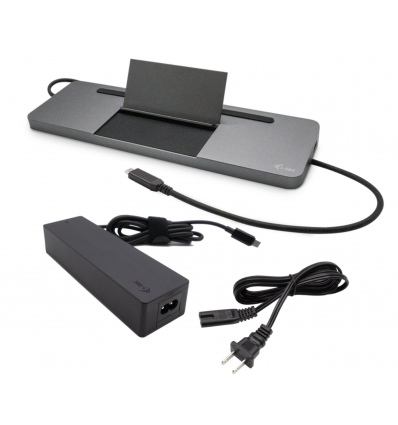 i-tec USB-C Metal Ergonomic 4K 3x Display Docking Station, PD 85W + i-tec Universal Charger 100W