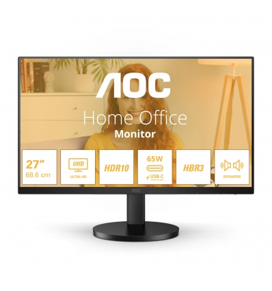 AOC/U27B3CF/27"/IPS/4K UHD/60Hz/4ms/Black/3R