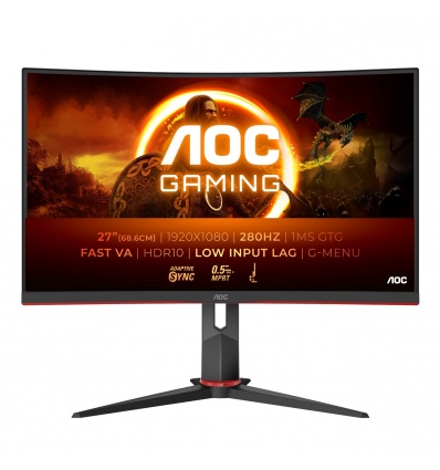 AOC Gaming/C27G2Z3/BK/27"/VA/FHD/280Hz/0,5ms/Blck-Red/3R