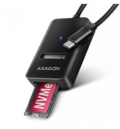 AXAGON ADM2-CM USB-C 10Gbps - M.2 NVMe & SATA SSD adaptér, kabel USB-C 10cm