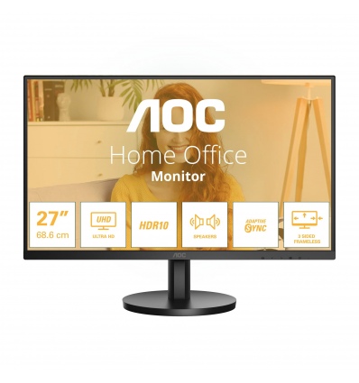 AOC/U27B3A/27"/IPS/4K UHD/60Hz/4ms/Black/3R