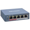 Hikvision DS-3E1105P-EI NEW - Smart managed switch 4x 100TX PoE + 1x 100TX uplink, 60W, Super PoE