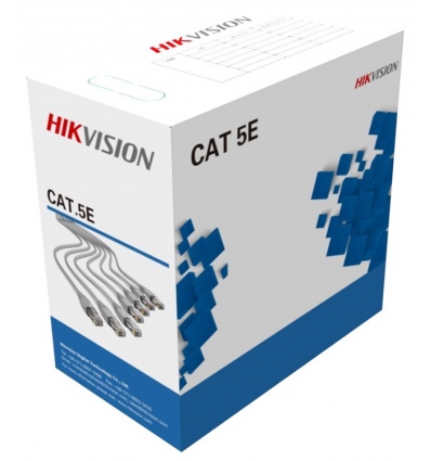 Hikvision DS-1LN5E-E/E - Kabel UTP, Cat 5e-PVC, šedý