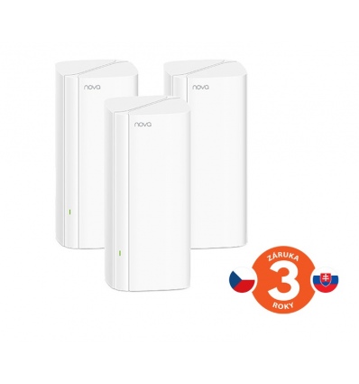 Tenda Nova EX12 (3-pack) WiFi6 AX3000 Mesh Gigabit system, 9xGLAN/GWAN, WPA3, VPN, SMART CZ aplikace