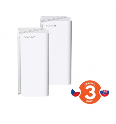 Tenda Nova MX21 Pro (2-pack) WiFi6E AXE5700 Mesh Gigabit system, 6x GLAN/GWAN, WPA3, VPN, CZ app