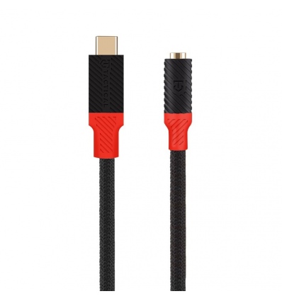 Tactical Pin4Fun Adapter USB-C/Jack 3,5mm 0,1m Black/Red