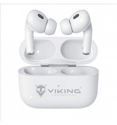 Bezdrátová Bluetooth sluchátka Viking AIR PLUS/ANC/BT/Bezdrát/Bílá